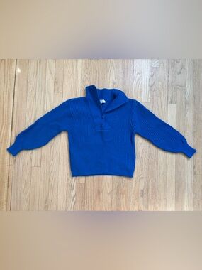 Sezane Blue Button-Neck Women’s Sweater size small